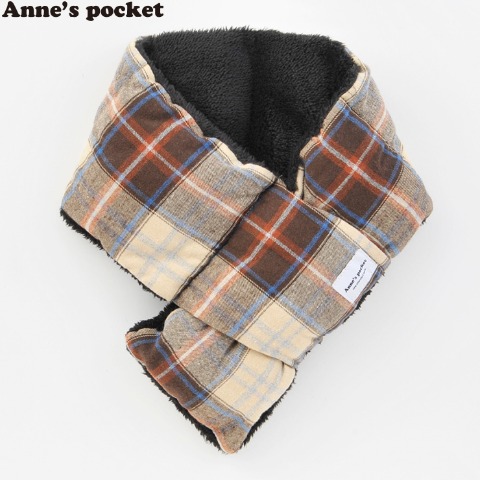 レディース　中綿裏ボアチェックマフラー(Anne's Pocket )