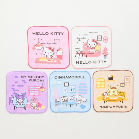 レディース　ハッピーバッグ　ミニタオル5点セット(サンリオキャラクターズ)