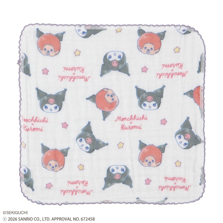 専用❤みかん❤もっちりニット×６重ガーゼ⭐超大判ハンドタオル❤キラキラ…☆ ガーゼハンカチ（モンチッチ×クロミ） | シャンブル | しまむらパーク