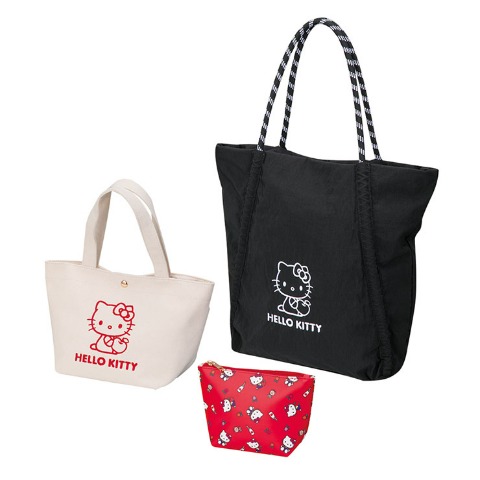 レディース　バッグ+ポーチ3点セット（ハローキティ）