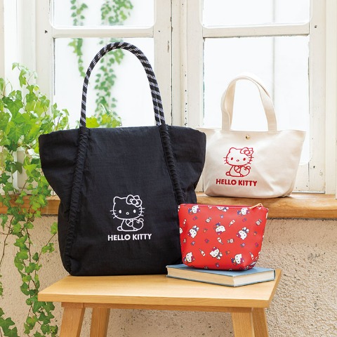 レディース　バッグ+ポーチ3点セット（ハローキティ）