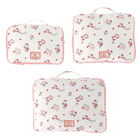 3-piece travel pouch set (Hello Kitty)