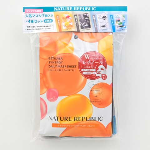 福袋　ネイチャーリパブリックシートマスク4個セット
