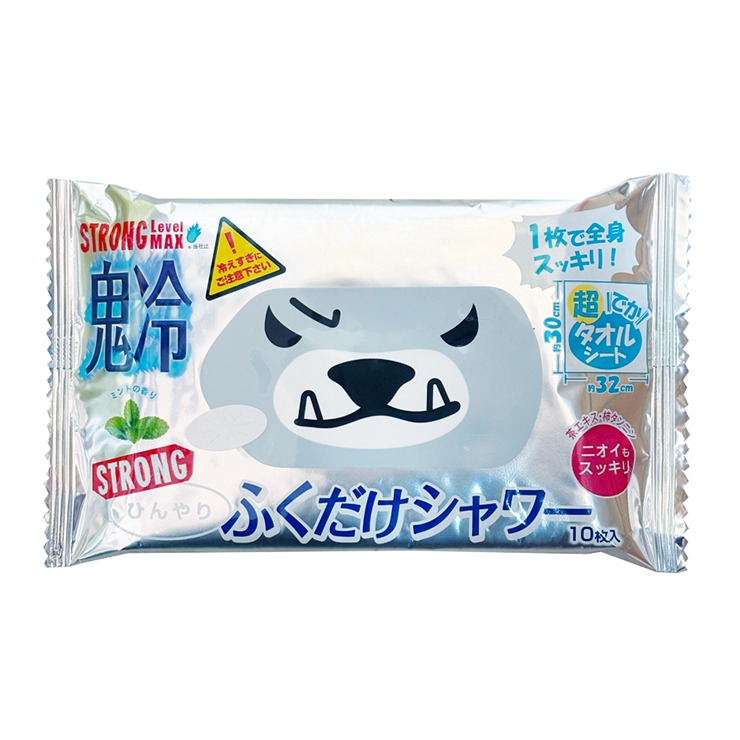 ひんやり ふくだけシャワーレベルMAX（10枚入・ミント） | シャンブル