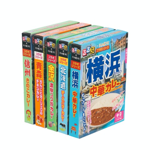 るるぶ×HACHIコラボシリーズ　カレー5点セット（A） （北海道・青森・金沢・信州・横浜）