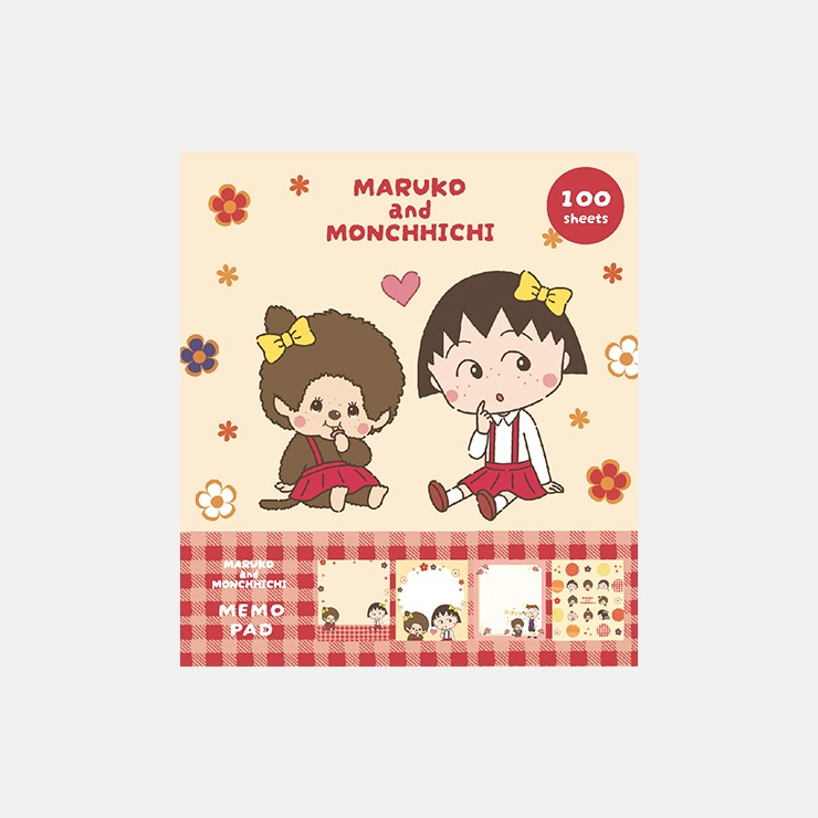 メモパッド*まる子&モンチッチ（ちびまる子ちゃん＆モンチッチ コラボ
