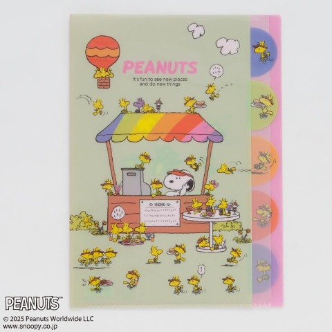 A4ダイカットクリアファイル（PEANUTS　カフェ）