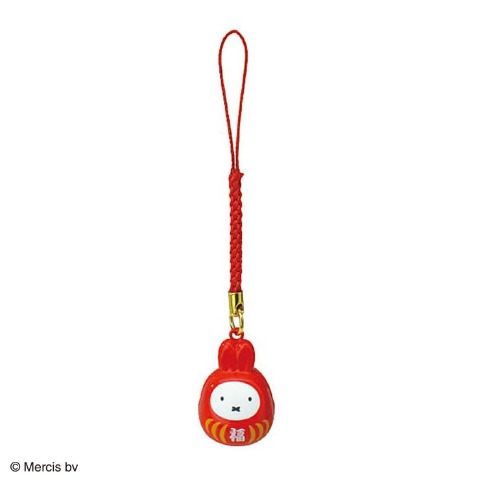 福だるま　根付け鈴（miffy）