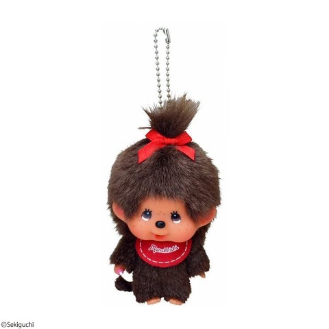 ぬいぐるみキーホルダー（モンチッチ）　顔でか女の子