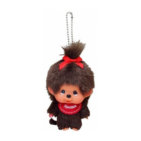 ぬいぐるみキーホルダー（モンチッチ）　顔でか女の子