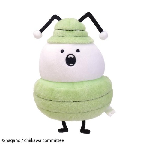 ぬいぐるみ　ぽてたま（虫・黄緑）