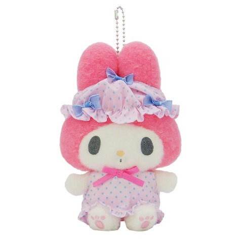 ぬいぐるみキーホルダー（マイメロディ　ナイトキャップリボン）
