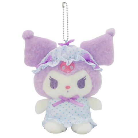 ぬいぐるみキーホルダー（クロミ　ナイトキャップリボン）