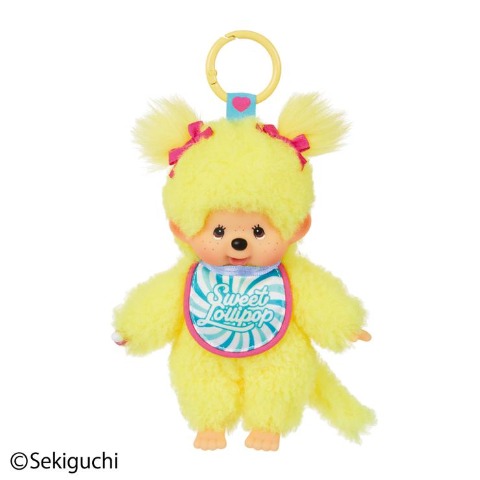 ぬいぐるみキーホルダー（モンチッチ）　スウィートロリポップ　イエロー