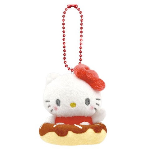 ぬいぐるみキーホルダー（ドーナツinマスコット　ハローキティ）