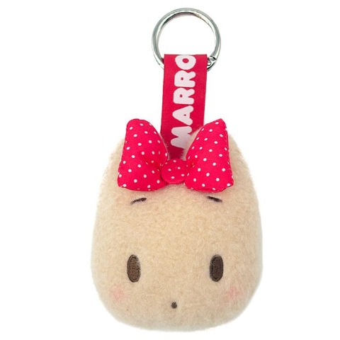 ぬいぐるみキーホルダー（マロンクリーム　フェイスタグ）