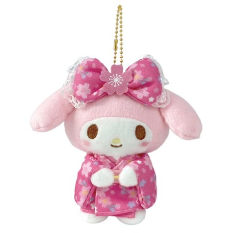 ぬいぐるみキーホルダー（桜着物　マイメロディ）
