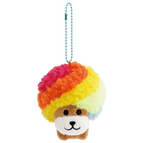 ぬいぐるみキーホルダー（アフロ犬）