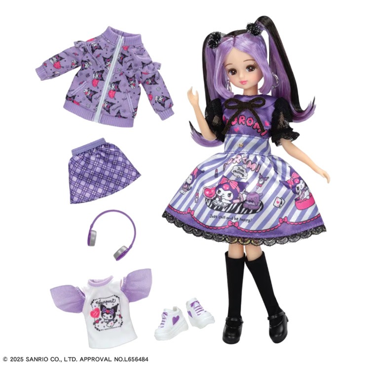 クールなクロミ リカちゃん DX カジュアル&パープルワンピセット