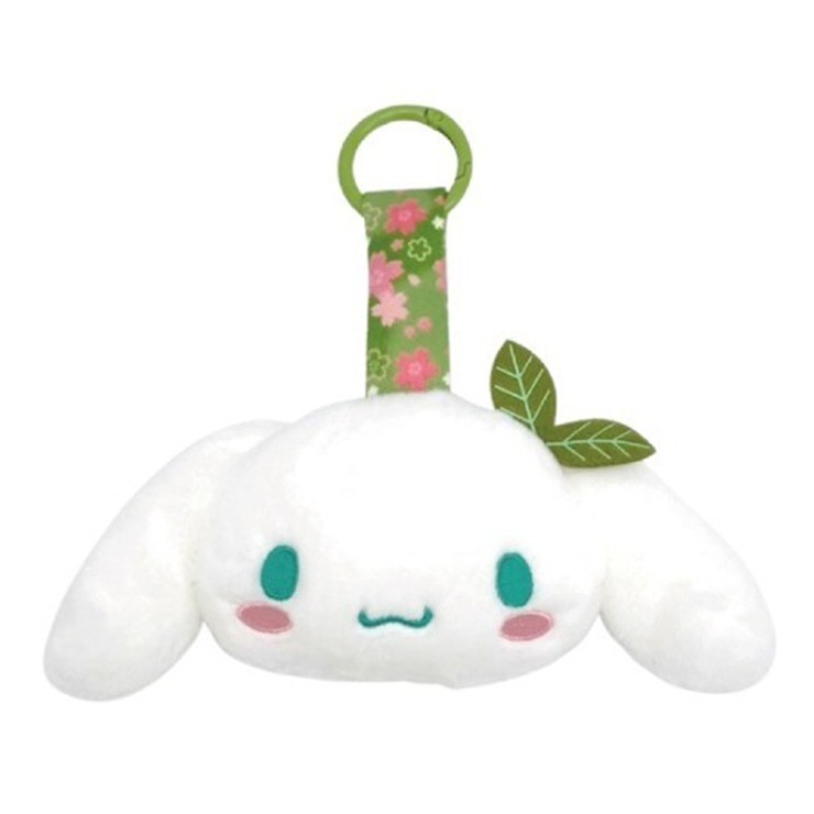 ぬいぐるみキーホルダー フェイスタグ 抹茶着物（シナモロール