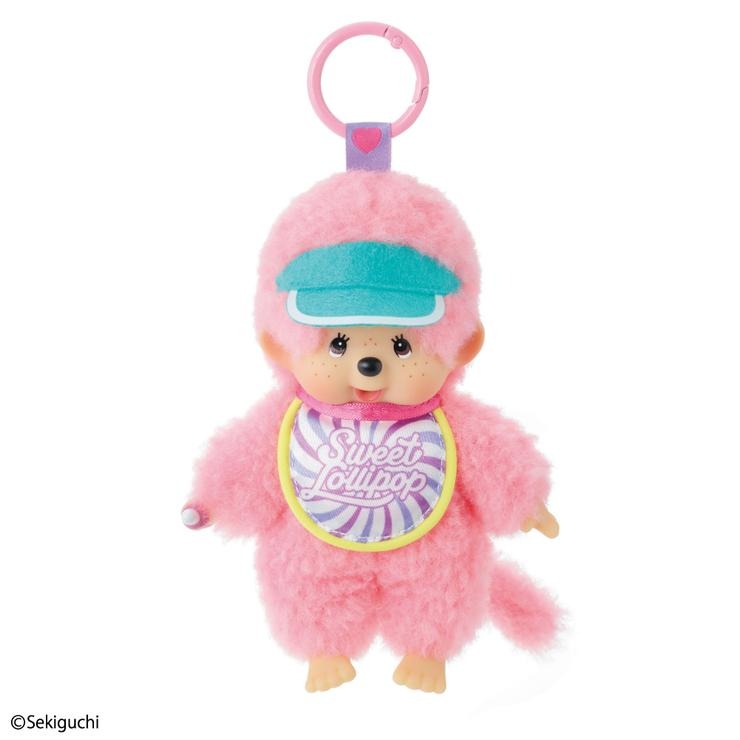 ぬいぐるみキーホルダー スウィートロリポップ（モンチッチ・ピンク