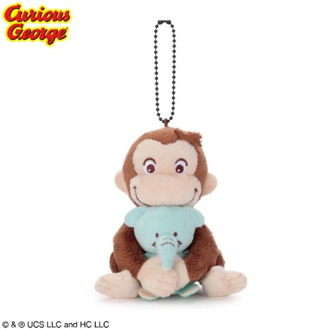 おさるのジョージ ジョージといっしょマスコット ゾウのぬいぐるみ