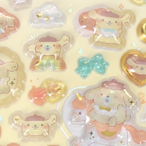 うるちゅるポップシール（ポムポムプリン）