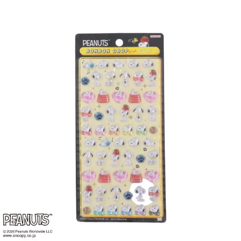 ボンボンドロップシールミニ（PEANUTS　たくさん） イエロー 203