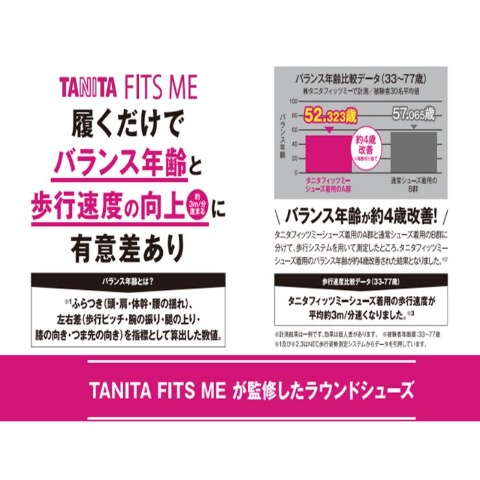 レディース　スニーカー（TANITA FITS ME）
