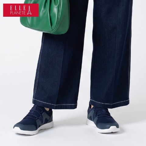 レディース　立ったまま履ける幅広スニーカー（ELLE PLANETE【22.5～25.5cm】）