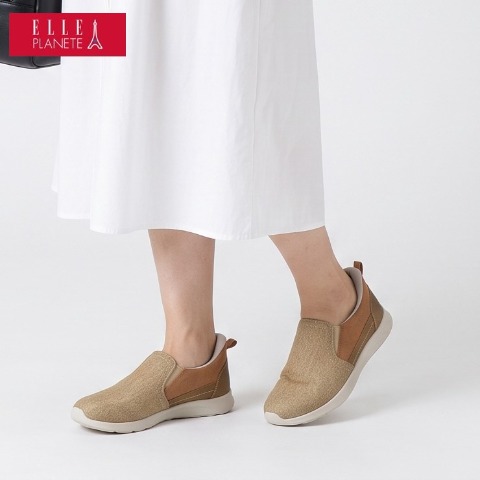 レディース　立ったまま履ける幅広スニーカー（ELLE PLANETE【22.5～25.5cm】）