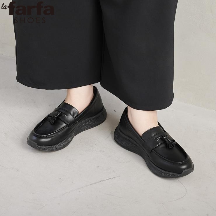 レディース 厚底タッセルスニーカーローファー（la farfa SHOES【M+