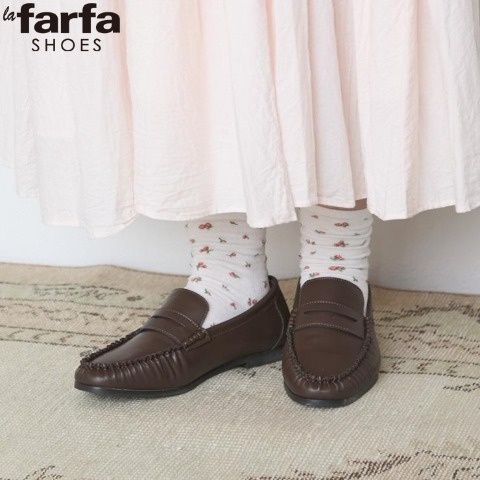 レディース　ギャザーローファー（la farfa SHOES【24.5～26.5】）