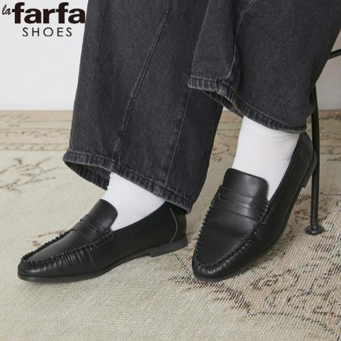 レディース　ギャザーローファー（la farfa SHOES【24.5～26.5】）