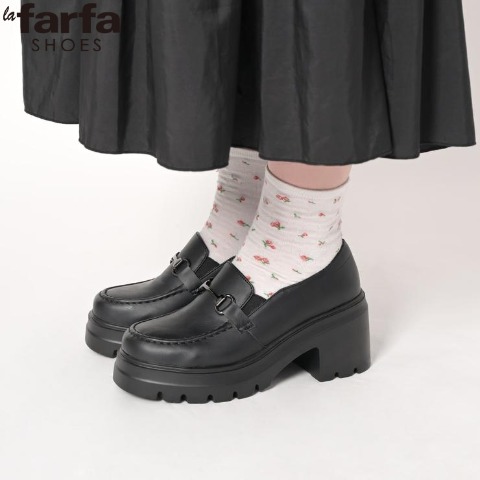 レディース　タンク底スニーカーローファー（la farfa SHOES【M+～３L+】）