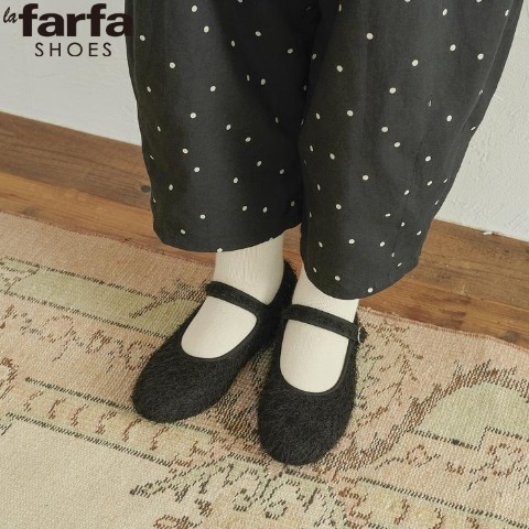 レディース　ラメ使い1ベルトカジュアルシューズ（la farfa SHOES【24.5～26.5】