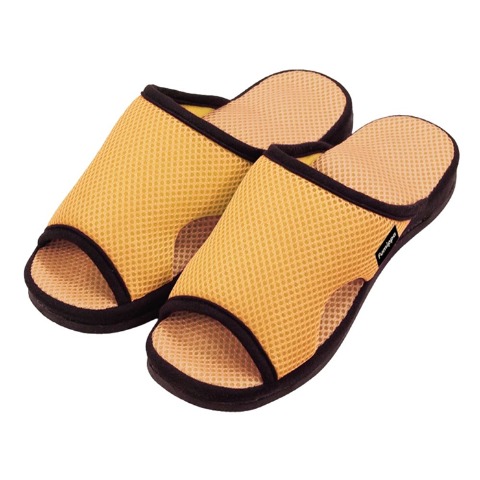 レディース　ルームシューズ （ガチ押し健康ルームサンダル　ふみっぱ　イエロー）