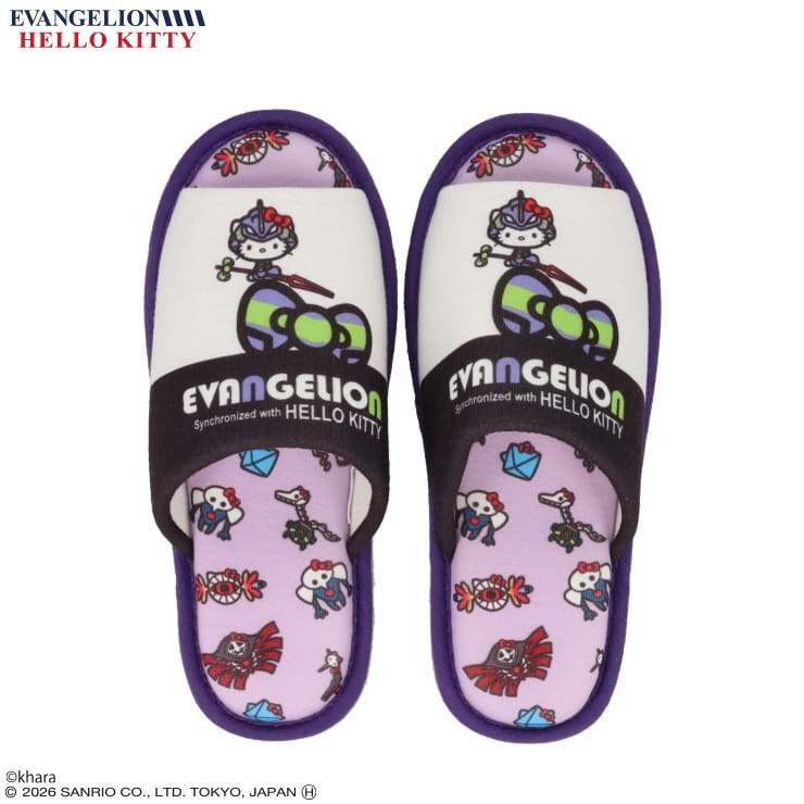 大人 スリッパ（23～25cm・EVANGELION×HELLO KITTY） | ディバロ