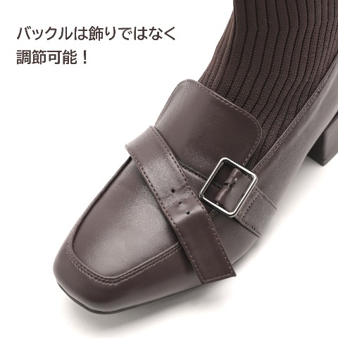 レディース　ニットコンビショートブーツ（la farfa SHOES)