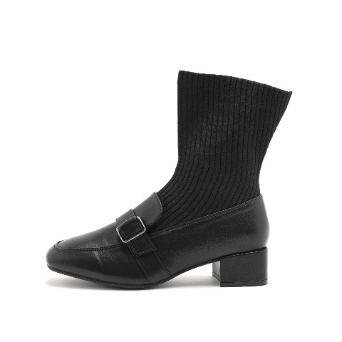 レディース　ニットコンビショートブーツ（la farfa SHOES)