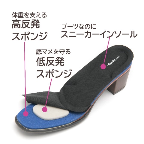 レディース　ストレッチショートブーツ（la farfa SHOES)