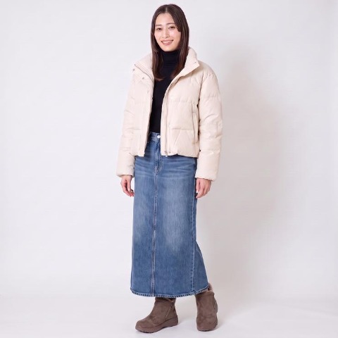 レディース　立ったまま履ける斜めジップブーツ（EDWIN）