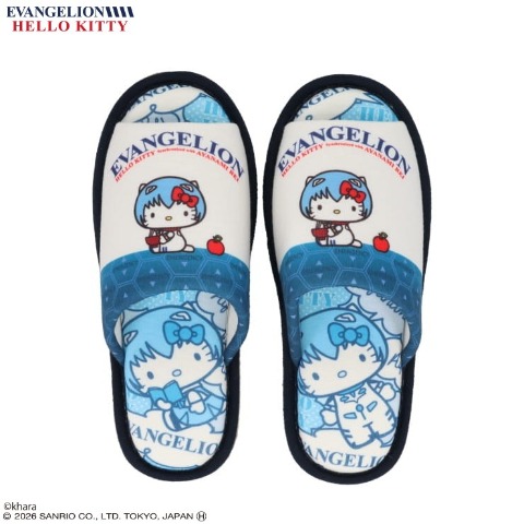 大人　スリッパ（23～25cm・EVANGELION×HELLO KITTY）