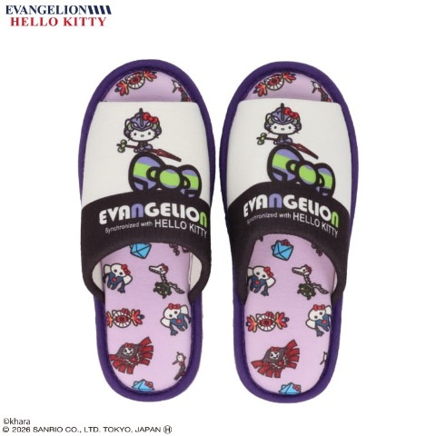 大人　スリッパ（23～25cm・EVANGELION×HELLO KITTY）