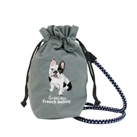 アニマル刺しゅうコードショルダー（ブルドッグ）