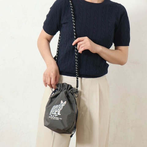 アニマル刺しゅうコードショルダー（シュナウザー）